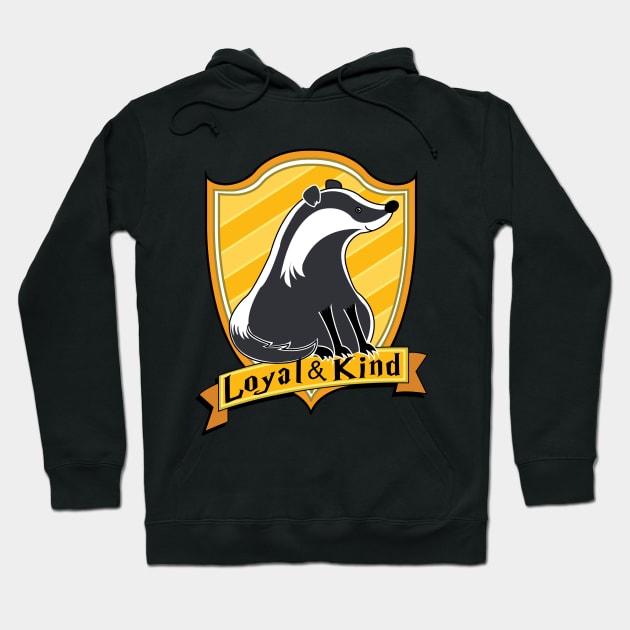 Loyal and Kind Badger Hoodie by Brash Ideas